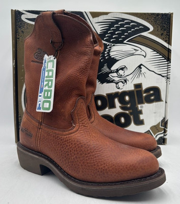 Georgia Boot G003 CARBO TEC Men's NEW Waterproof Pull-On Boot Brown US Size 8W