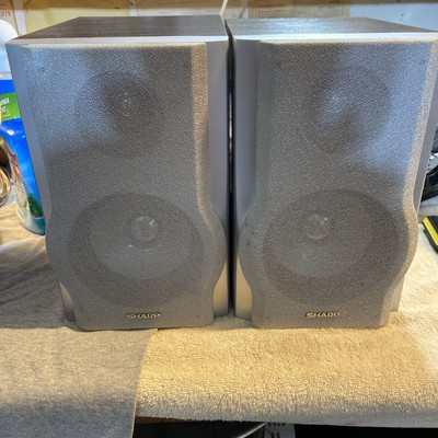 Sharp CP-HP515 2-Way Bookshelf Speakers Pair Tested Working