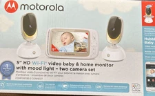 Motorola Connect 85-2 Baby Monitor with Two Cameras and Power Cables Used Tested