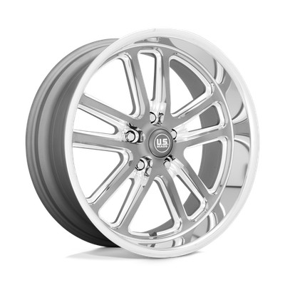 20x9.5 US Mags U130 BULLET Textured Gun Mtl W/ Mill Edges Wheel 5x5 (1mm)