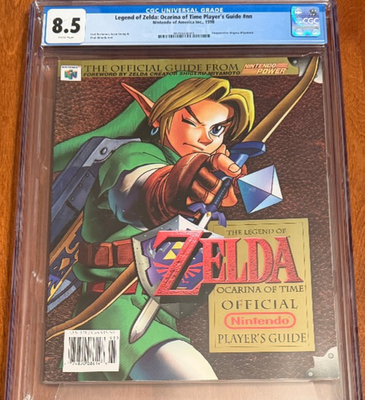 CGC 8.5 Legend of Zelda Ocarina of Time Official Nintendo Player's