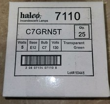 New C7 Christmas Light Bulbs Box Of 25 Green