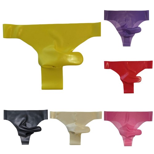 Mens Latex Underwear Sexy Nightwear Applicable Gender: Male Classic Brief Style - Picture 5 of 16
