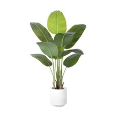 Artificial Bird of Paradise Plant 4Ft Tall Fake Tropical Palm Tree Large Fake...