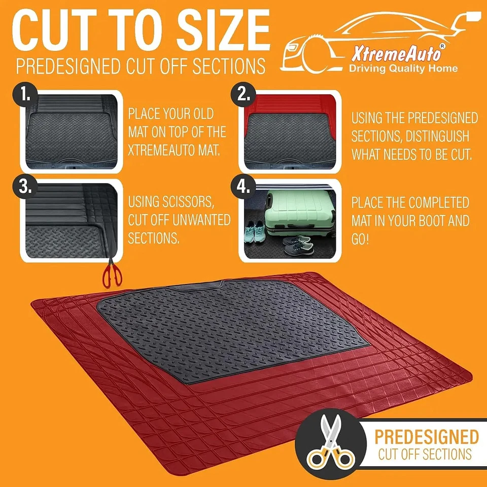 ALFOMBRILLA DE GOMA RESISTENTE PARA MALETERO DE COCHE PARA SAAB 93 95 9-3 9-5 - AJUSTE UNIVERSAL Foto 3 de 4