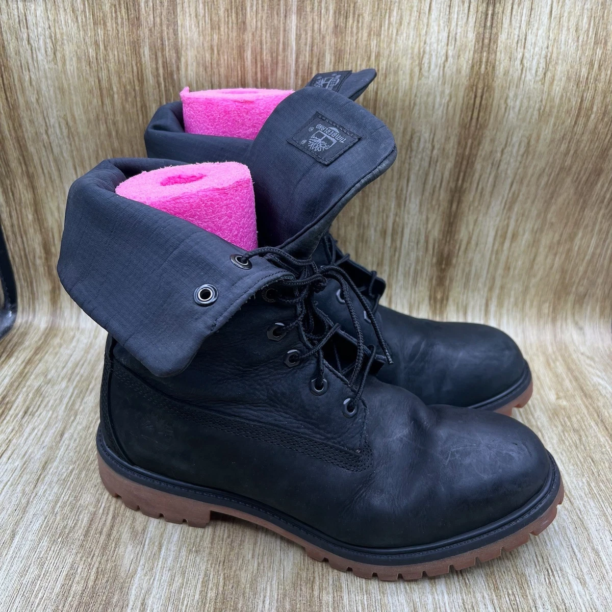 Timberland Roll Top Boots Black for sale | eBay