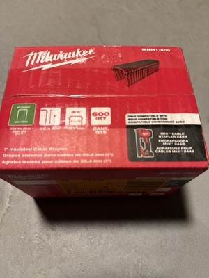 Milwaukee MNM1-600 1  Insulated Cable Staples 600-Pack | Fits M12 Cable Stapler
