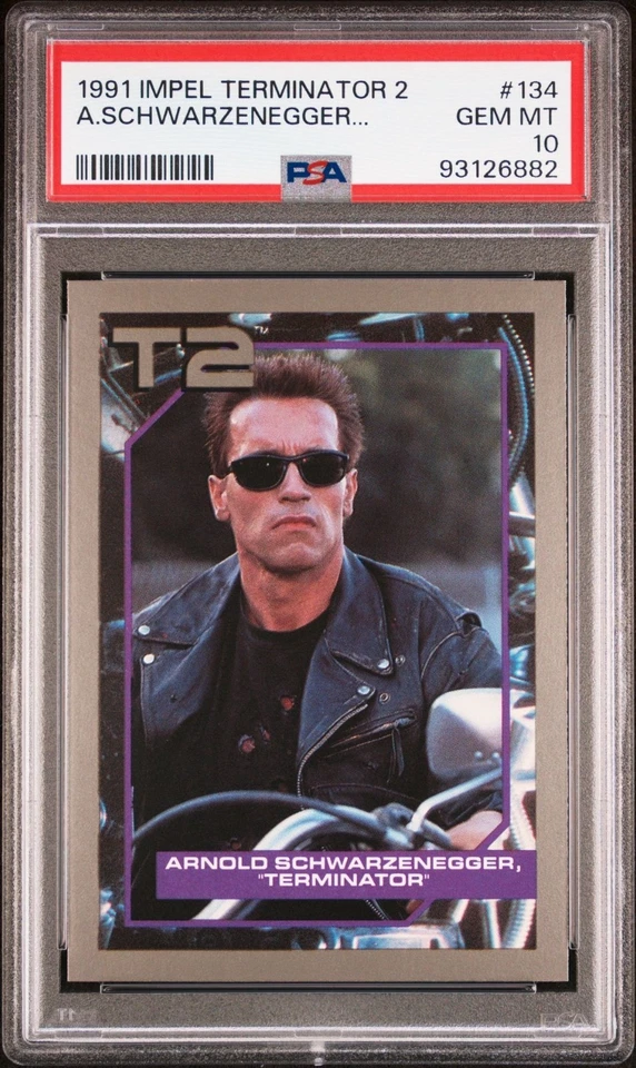 1991 Impel Terminator 2 - #134 Arnold Schwarzenegger - PSA 10 GEM MINT - Image 2 of 4