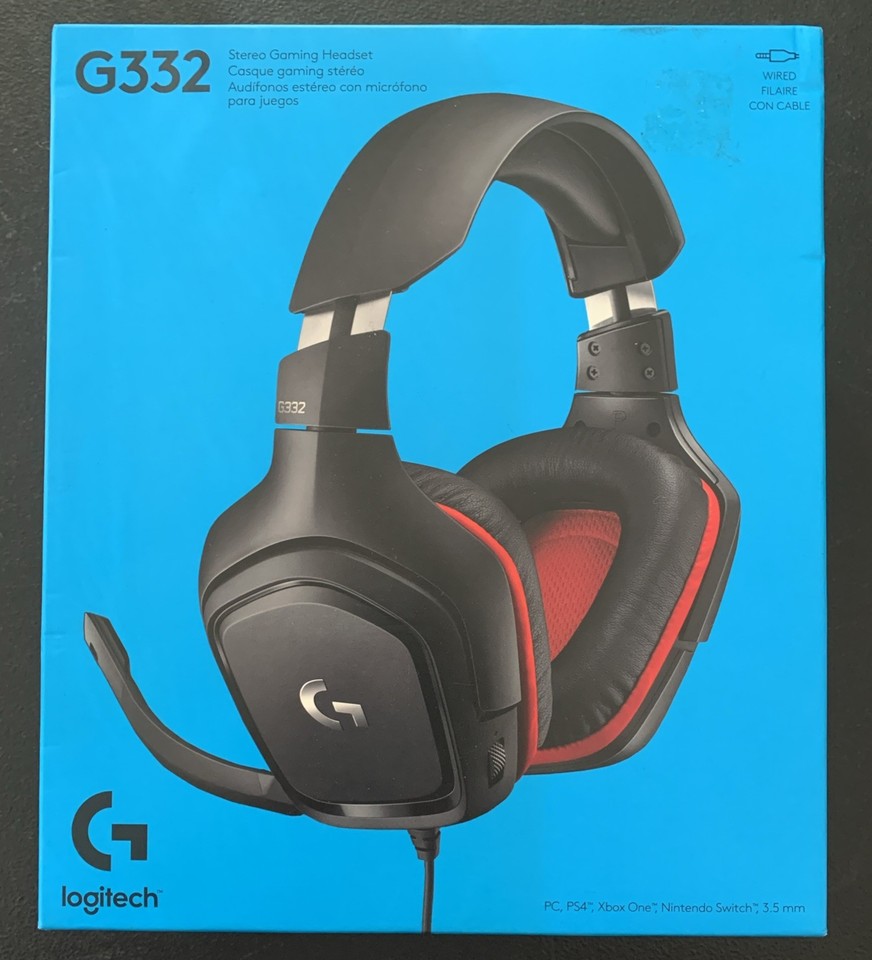 Logitech G332 Stereo Gaming Headset for PC, PS4, Xbox One, Nintendo Switch