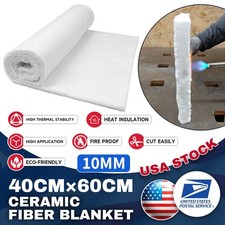 Ceramic Fiber Insulation Blanket Fire resistant 2500F 24"x 16" 10MM 60CM 40CM