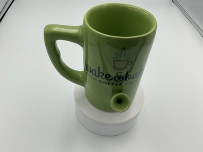 Wake and Bake 10 oz Green Ceramic Coffee Mug Novelty