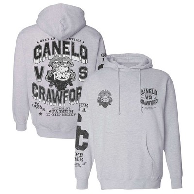 Canelo vs. Crawford Men's Gray Once In A Lifetime Event Hoodie