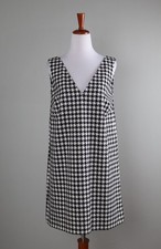 ANN TAYLOR NWT $149 Houndstooth Check Plaid Sleeveless Shift Dress Size 0