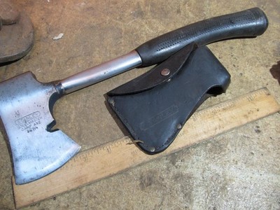 Vintage Stanley SC1-1/4 SteelMaster Camp Axe Hatchet with Leather Sheath