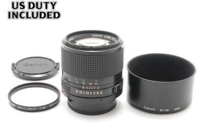 [Near MINT w/ Hood] Canon New FD NFD 85mm f1.8 MF Portrait Lens From JAPAN