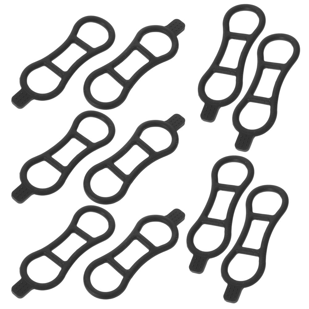 10pcs Bike Light Mounting Strap - Waterproof Silicone Bands 