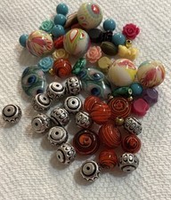 Mix of acrylic and glass beads for jewelry making
