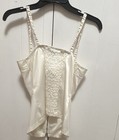 Y2K Vintage XOXO Ivory Lace Trim Zip Front Bustier Corset Top With Straps Size S — photo 3
