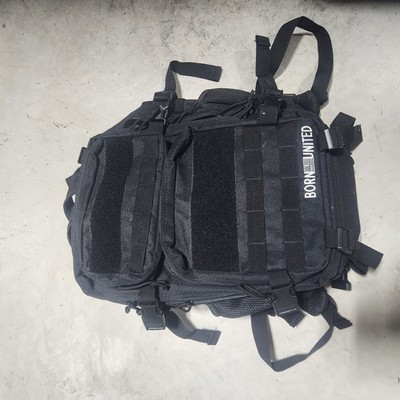 BORN UNITED PRIVATE LABEL Black TAC-PAC Weightlifting,tactical Diaper Bag,etc 