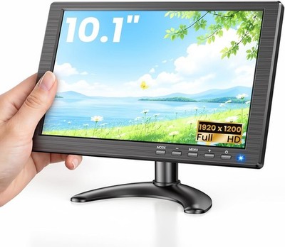 10 Inch HDMI Mini Monitor 1920x1200 VGA Built In Speakers VESA PC Rasp Pi Screen