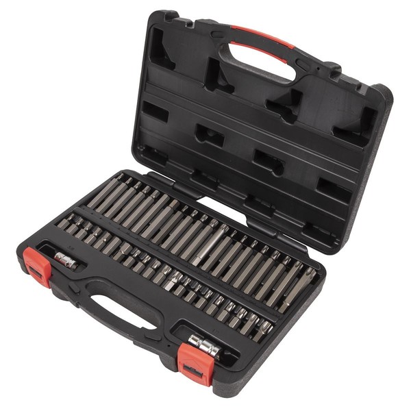 Sealey Torx-Stern/Sechskant/Spline Bit Set 42Pc 1Cm & 1.3Cmsq Drive AK21942P-image