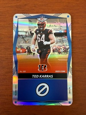 2025 NFL UNO ELITE CORE EDITION Ted Karras BLUE FOIL #100 Cincinnati Bengals