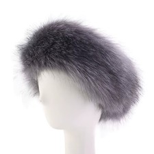 Women's Solid Color Faux Fur Plush Winter Headband Elastic Ear Warmer Beanie
