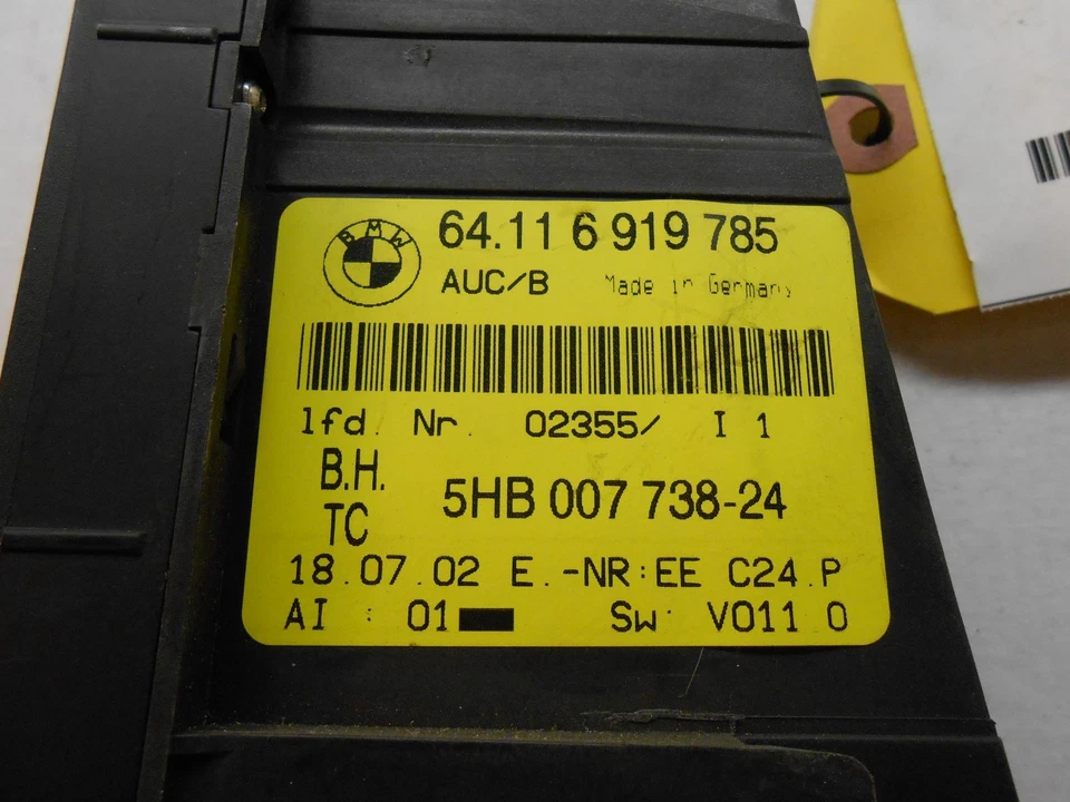 02 BMW 325i unidade de controle climático 64116919785 6919785 ic# 51167 PC0188 - Imagem 4 de 4