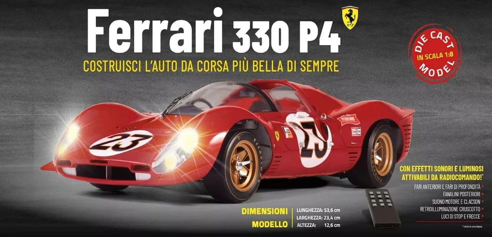 COSTRUISCI modello 1:8 FERRARI 330 P4 Centauria issue n° 101. 102. 103. 104. 105 - Immagine 2 di 3