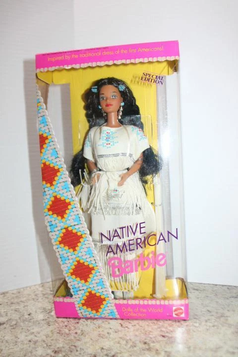 NIP 1990s Mattel Dolls of the World Collection TWO Native American Dolls - Image 2 of 4