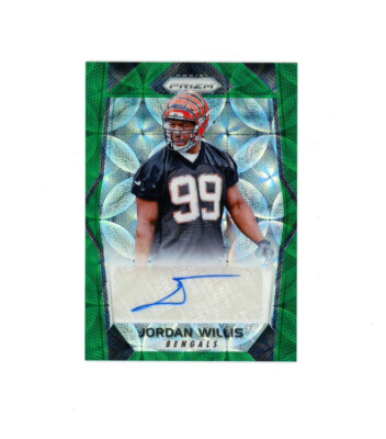 2017 Prizm GREEN SCOPE SP ROOKIE JORDAN WILLIS AUTO /99 RC! Cincy Bengals STAR