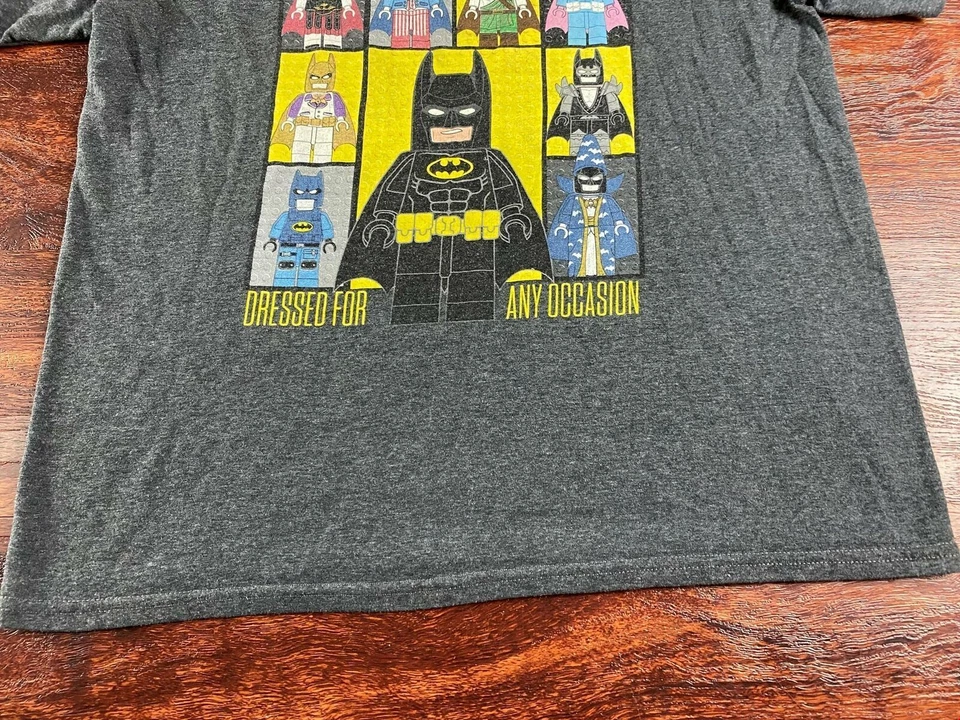 LEGO The Batman Movie Graphic Crew Neck Gray Casual Basic T-Shirt Boy's Size XL - Image 4 of 4