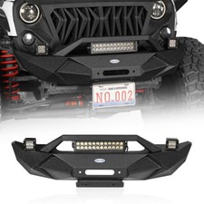 For 07-18 Jeep Wrangler Jk Front Bumper W Built-in Winch Plate 72w Light Bar For 07-18 Jeep Wrangler Jk Front Bumper W Built-in Winch Plate 72w Light Bar