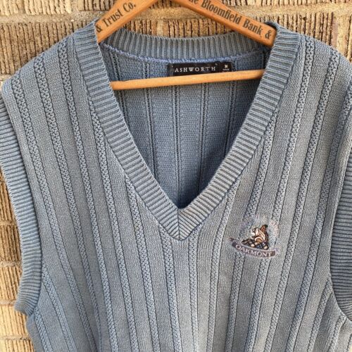 Oakmont 1994 US Open Golf Men's Medium Sweater Vest Gray Ashworth Vtg Pittsburgh