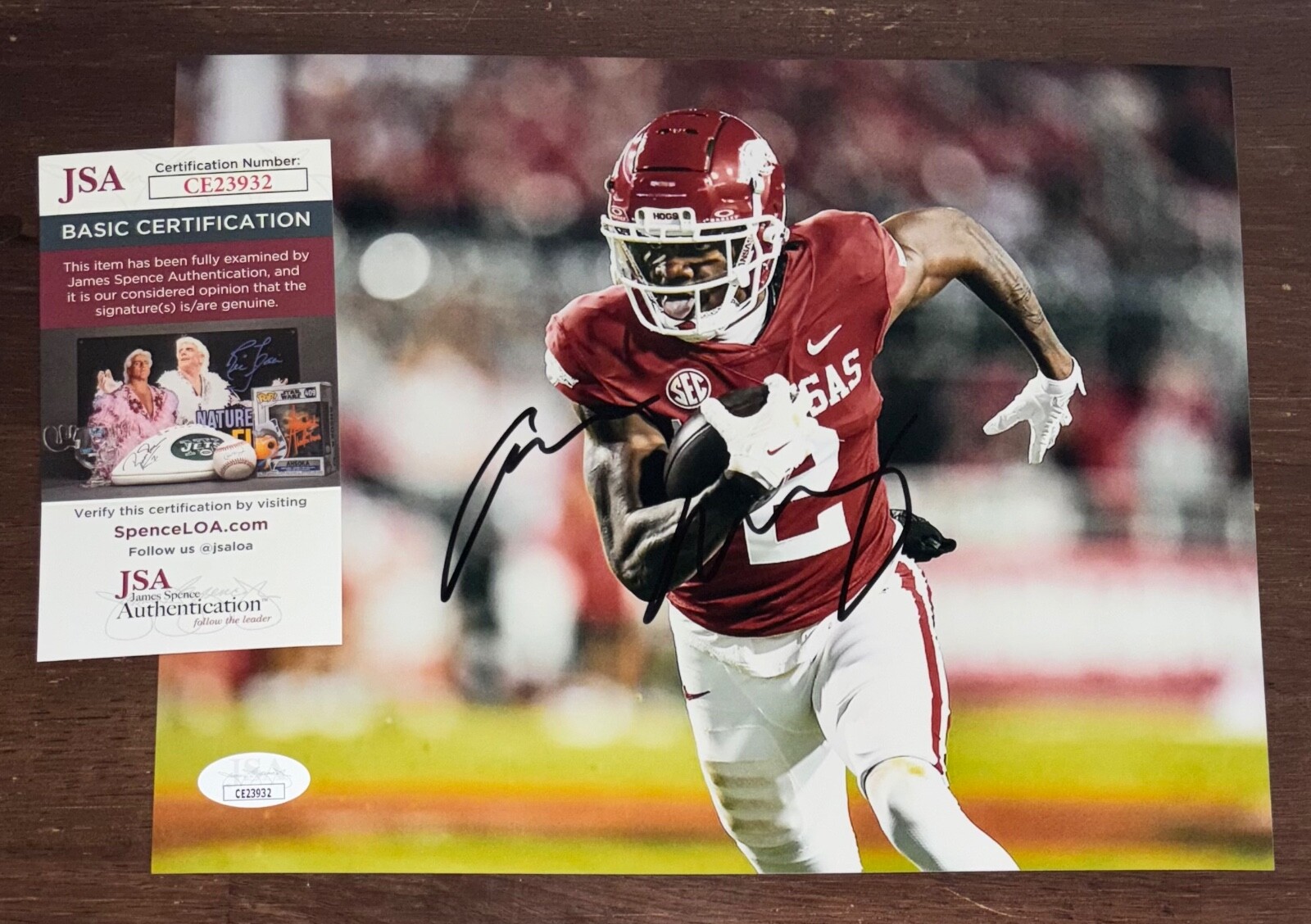Andrew Armstrong Autographed Signed Arkansas Razorbacks Arkansa Razorbacks 8x10 Photo JSA 