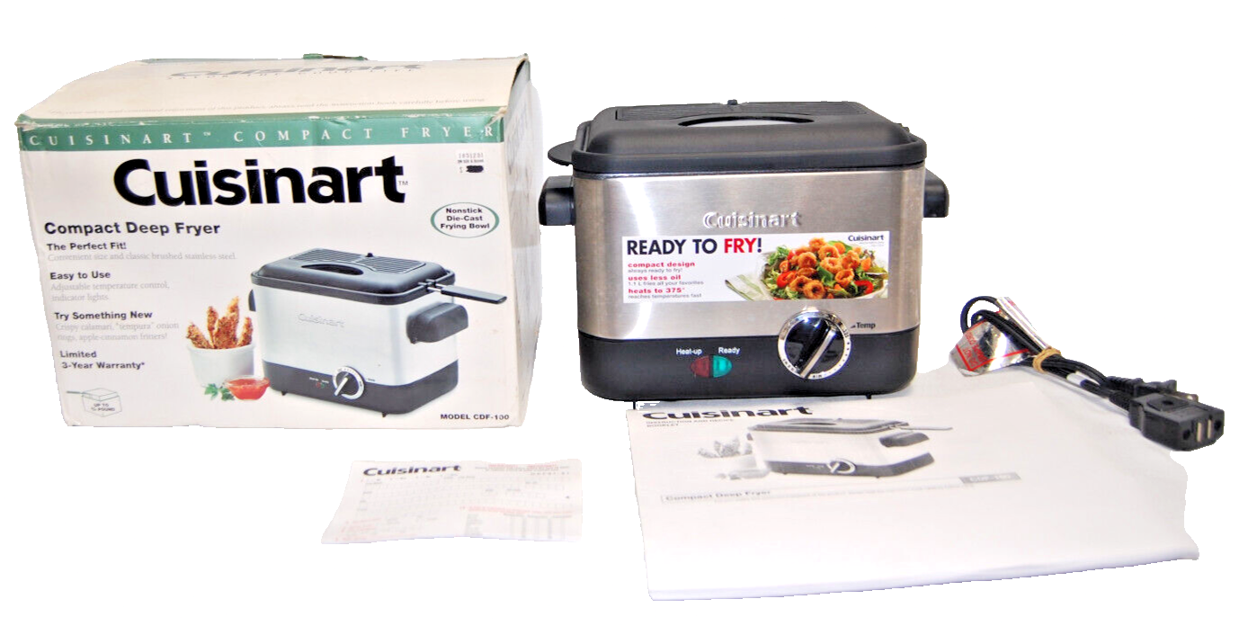 Cuisinart CDF100 Compact Deep Fryer T1986 718122008469 eBay
