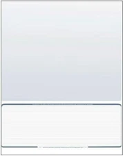 1000 Blank Check Stock Paper - Check on Bottom - Steel Blue Pinstripe