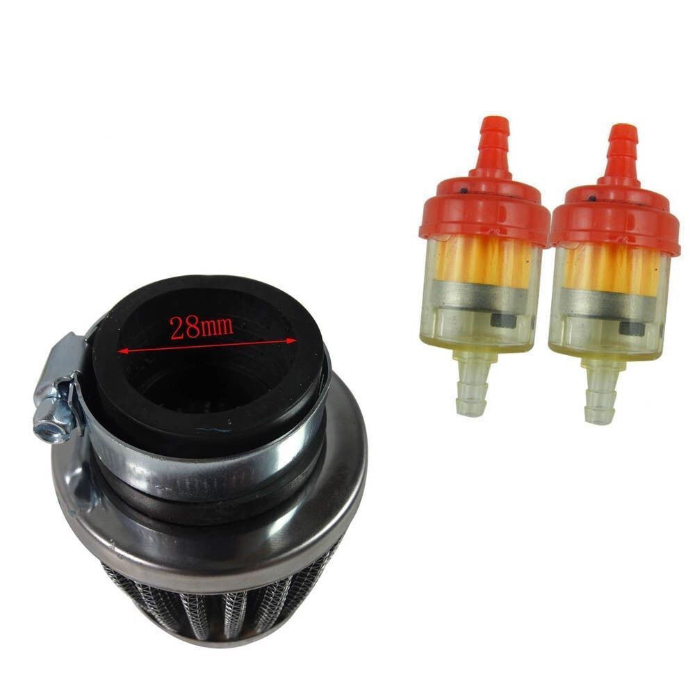PERFORMANCE UNIVERSAL 28mm AIR FILTER +2x OIL FILTER CLEANER For ATV DIRT  BIKE