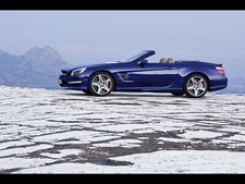 Cars amg static mercedes benz sl Desk Mat Stitched
