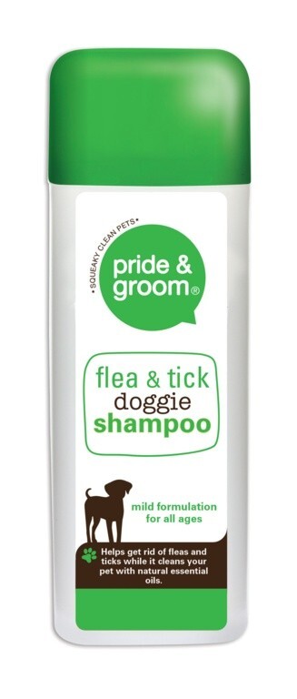 Pride & Groom Flea & Tick Doggie Shampoo - Dog & Puppy Mild Formulation 300ml