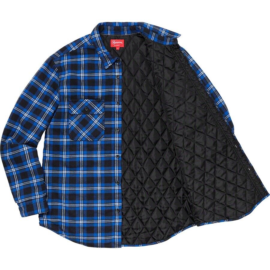 M】19AW Arc Logo Quilted Flannel Shirt-