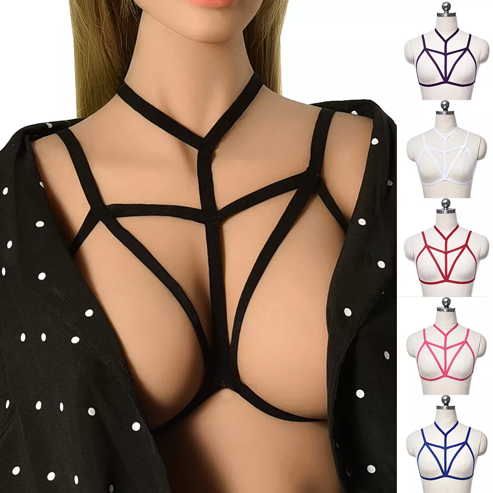 Sexy Bandage Straps Push Up Bra para Mulheres, Lingerie