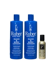 Rubee Beauty Magic Hand & Body Lotions 16oz Pack of 2 and free 2oz lotion