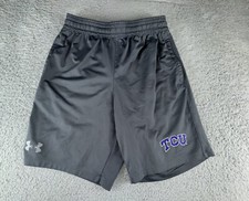 TCU Horned Frogs Shorts Mens Medium Great Purple Under Armour Gym Athletic