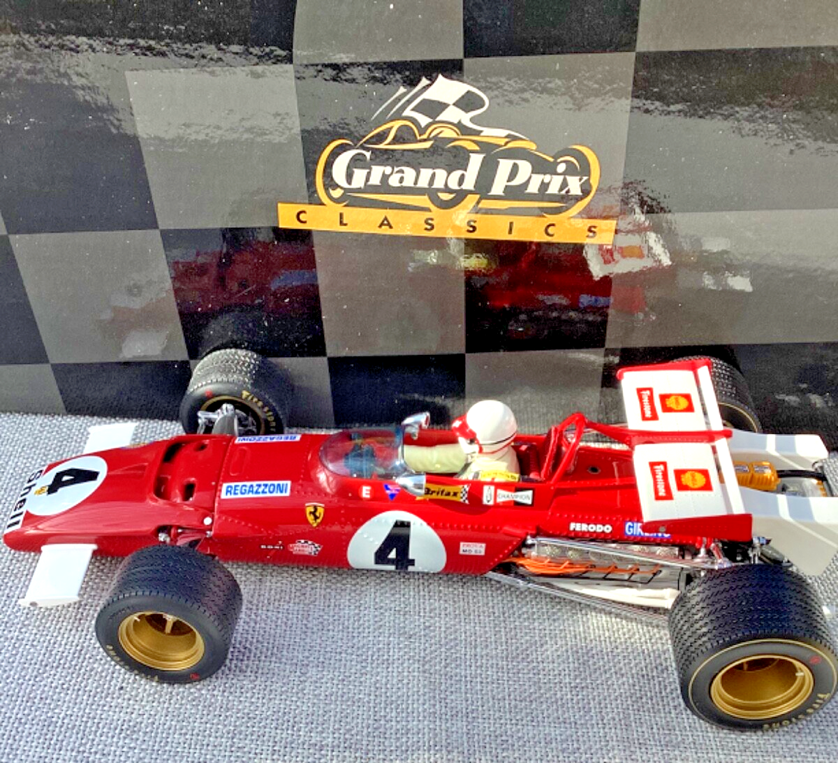 1:18 Ferrari 312B 1970. British GP #4. Clay Regazzoni. Exoto Grand