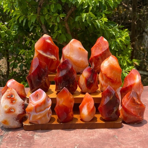 Natural Carnelian Stone Flame Carnelian Crystal Mineral Specimen Home Decoration - Picture 2 of 6