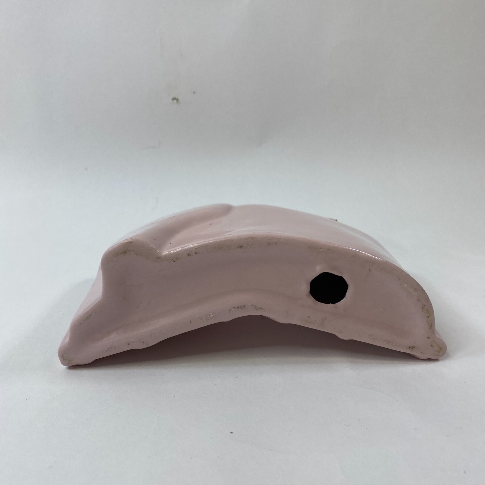 Baby Picture Frame ABC Vintage Ceramic Baby Booties Boots Nursery Pink Girl 4"