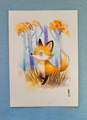 Selbstgemachte Postkarte,  DER FUCHS - Bild 1 von 2