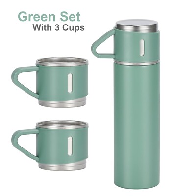 500ml Isolierflasche 3er Set für Tee, Kaffee, Wasser, Heiß- und Kaltgetränke