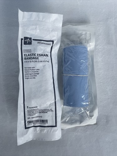 Lot of 9 Medline Elastic Esmark Elastic Bandage Sterile Blue 4
